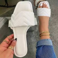 Zapatos informales planos para mujer, zapatillas de playa para uso exterior, sandalias concisas transpirables para mujer, chanclas de verano 2021 2024 - compra barato