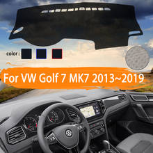 Capa para painel de carro, capa para volkswagen vw golf 7 mk7 2013 a 2019, acessório para painel de carro, com quebra-sol, 2014 2015 2016 2024 - compre barato