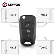 Чехол для ключей KEYYOU, для Kia Rio 3 Picanto Cerato Sportage K2 K3 K5 Soul, Hyundai I30 IX35, 3 кнопки, Автомобильный ключ чехол для дистанционного ключа от машины чехол 2024 - купить недорого