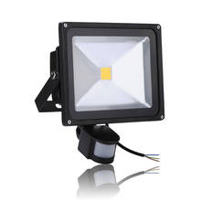 LED Flood Light With Sensor IP66 20W 30W 50W LED Floodlight Lamp Reflector PIR Motion LED Spotlight Lamp For Outdoor Lighting 2024 - buy cheap