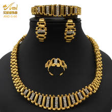 Jewelery Set For Woman Earring Necklac Set Luxury Jewelry Chain Brand Necklace And Earrings Ring Sets Design Jewellery Gold 2024 - buy cheap