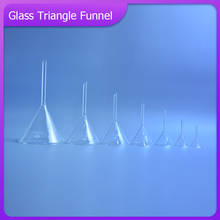 Funil triangular de vidro para laboratório, funil em miniatura de vidro e borosilicato de alta qualidade, 30mm/40mm/50mm/60mm/75mm/90mm/120mm 2024 - compre barato