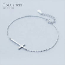 Coluswei bracelete de prata esterlina 925 real, bracelete de corrente com cadarço, joia para presente 2024 - compre barato