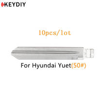 KEYDIY-llave de Metal sin cortar para Huyndai Elantra, modelo 50 #, KD/VVDI/JMD, mando a distancia HY1516, tipo de hoja #50, 10 unids/lote 2024 - compra barato
