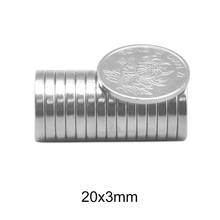 5~60pcs 20x3 Sheet Neodymium Magnet 20mmx3mm Round Powerful NdFeB Magnets 20x3mm Rare Earth Magnet Disc magnet strong 20*3 mm 2024 - buy cheap