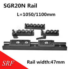 1pcs  Dual-axis linear guide  SGR20N L=1050/1100mm +1pcs linear motion rail slide block SGB20N AXD linear guide for cnc machine 2024 - buy cheap