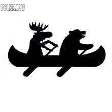 Volkrays Interesting Car Sticker Moose Bear Canoe Accessories Reflective Waterproof Cover Scratches Vinyl Decal ,14cm*7cm 2024 - buy cheap