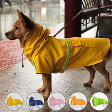 Small Medium Big Large Dog Raincoat Jacket Reflective strip Waterproof Pet Dog Clothing hoodie Labrador pets Outdoor Rain coat 2024 - buy cheap