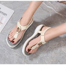 2021 Women Slippers Summer Fashion Metal Button Slip-On Slides Shoes Wedge Platform Leisure Flip Flops Beach Sandals Women Shoes 2024 - buy cheap