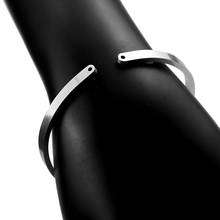 Pulseira de aço inoxidável com 4 cabeças, pulseira curvada conector diy, acessórios para fazer joias 2024 - compre barato