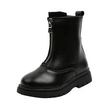 CAPSELLA-botas con forro de felpa para niña, Zapatos altos de cuero, cálidos, talla 26-36, Otoño e Invierno 2024 - compra barato