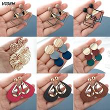 New Korean Acrylic Earrings For Women Statement Vintage Geometric Gold Dangle Drop Earrings 2020 Female Wedding Fashion Jewelry 2024 - buy cheap