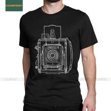 Мужская футболка, ВИНТАЖНАЯ фотография, графический принт Graflex, хлопковая футболка с коротким рукавом, фотография камеры, печатная фотография, футболки 2024 - купить недорого