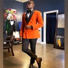 Latest Design Orange Velvet Mens Suit Peaky Blinders Jacket Pant Custom Made Formal Dress Wedding Tuxedos Business Men Wear 2024 - buy cheap