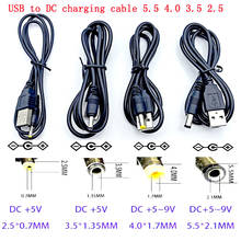 20 шт./лот USB порт 2,0*0,6 мм 2,5*0,7 мм 3,5*1,35 мм 4,0*1,7 мм 5,5*2,1 мм 5 В DC баррель Jack кабель питания 2024 - купить недорого