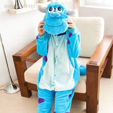 Monster University Sulley Sullivan Onesies Pajamas Cartoon Costume Cosplay Pyjamas Adult Animal Onesies Party Dress Pijamas 2024 - buy cheap