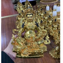 Wholesale Buddhist supplies Buddha statues bring in wealth treasure money gilding gold Yellow Jambhala fortune god Buddha statue 2024 - buy cheap