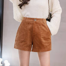 Fashion Autumn Winter High Waist Vintage Corduroy Shorts Women 2020 New Loose Wide-Leg Casual Boot Shorts D5208 2024 - buy cheap