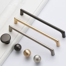 Furniture Handle Zinc Alloy Gold  Solid Cabinet Pulls Drawer Knobs Kitchen Door Cupboard Handle Pulls Modern Furniture Hardware 2024 - buy cheap