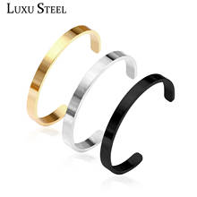 LUXUSTEEL-brazalete de acero inoxidable para Mujer y hombre, joyería de lujo, brazaletes dorados, bisutería de uso diario 2024 - compra barato