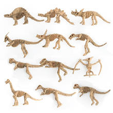 12 unidades de figuras de esqueleto fóssil de dinossauro vários modelos, kits de construção de casa de bonecas decoração para crianças e adultos 2024 - compre barato