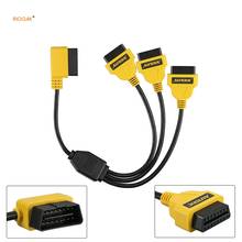 Сплиттер RIOOAK AUTOOL OBD2 Y 3 в 1, удлинитель, 16-контактный OBDII J1962M до 3-J1962F, разветвитель OBD2, расширенный разъем, автомобильные инструменты 2024 - купить недорого