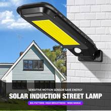 100/210 COB LED Solar Street Light Waterproof Motion Sensor Outdoor Path Wall Lamp Outdoor Lighting Security Lamp White / Yellow 2024 - buy cheap