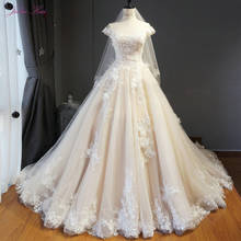 Vestido de novia de Julia Kui, preciosa cuchara, champán, impresionante, con cordones 2024 - compra barato