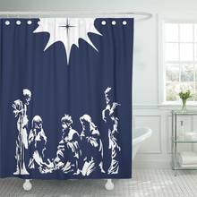 Shower Curtain Christmas Nativity Scene Bethlehem Star Wise Men Bible Waterproof Polyester Fabric 60 x 72 inches Set with Hooks 2024 - buy cheap