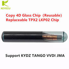 KEYECU 10PCS/LOT Copy 4D Glass Chip Replaceable TPX2 LKP02 Chip Support KYDZ TANGO VVDI JMA Machine (Reusable) 2024 - buy cheap