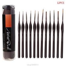 12pcs/set Scriptliner Detail Fine Paint Brushes Nylon Hair Watercolor Gouache Paintbrushes Oil Painting Tool N16 20 Dropshipping 2024 - buy cheap