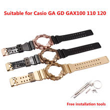Watch accessories  pin buckle suitable  for CASIO resin strap  watch strap case for men and women G-SHOCK GD120 GD100 GA110 2024 - buy cheap