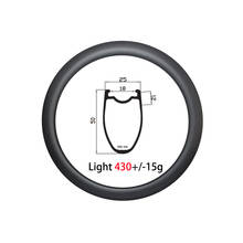 700C SUPERLIGHT 430g 50mm deep clincher tubeless carbon rim basalt brake 25mm wide UD 3K 12K  matte glossy 16H 18H 20H 21H 24H 2024 - buy cheap