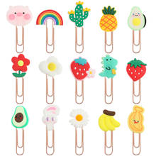 2pcs Animals Flower Paper Clips Bookmarks Kids Cute Book Mark Paper Clips Desk Organizer Stationery Gift Office School Supply 2024 - buy cheap