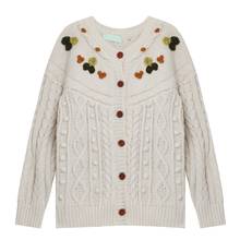 Mori girl Sweater Embroidered Floral Autumn Winter Knitted Cardigan Sweater 2024 - buy cheap