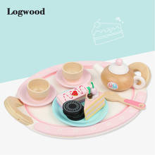 Real life Wooden Kitchen Toys Tea Set Real life Play House Educational Cosplay Toy Tableware Gift 2024 - buy cheap