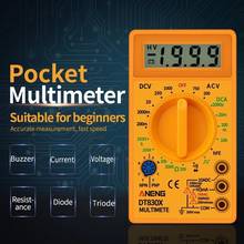 Multímetro digital p9f9, voltímetro, amperímetro, mostrador, dc 10v-1000v, 10a, 750v, teste i6f4, teste lcd 2024 - compre barato