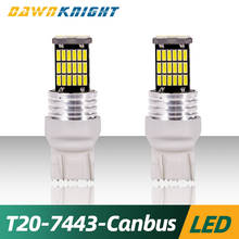 2PCS T20 7443 Turn Signal Light Bulb Tail Brake Light 4014 45SMD Canbus  T20 7443 W21/5W Car Led Signal Lamp Fog Lamp 2024 - buy cheap