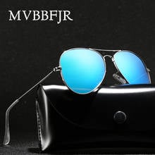 MVBBFJR Модные женские и мужские поляризационные солнцезащитные очки для вождения, зеркальные металлические очки, Ретро стиль, роскошные солнцезащитные очки UV400 2024 - купить недорого