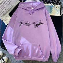 3D printing finger Sweatshirt Hoodies Women man top black clothes Hoody Bat sleeve Winter student Oversize Hoodies Full Sleeve 2024 - buy cheap