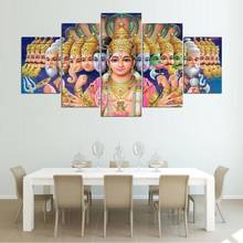 Pintura de arte de parede modular, poster de impressões em hd, 5 peças, quadro de decoração, da sala de estar, do deus ”vishnu 2024 - compre barato