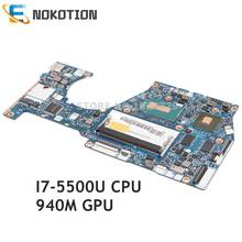 NOKOTION For Lenovo Yoga 3 14 laptop motherboard I7-5500U CPU GT940M 2GB 5B20H35684 5B20H35674 NM-A381 Mainboard 2024 - buy cheap
