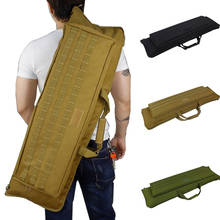 Тактический тяжелый чехол для винтовки с двойной ручкой, чехол для оружия M4, сумка для охоты, страйкбола, военная сумка на плечо, рюкзак для рыбалки, защита для пистолета 2024 - купить недорого