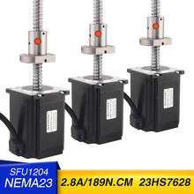 3 pces nema23 189n. cm motor de passo com 23hs7628 sfu1204 bola parafuso 150mm 250mm 350mm ballscrew motor para a máquina de gravura do cnc 2024 - compre barato