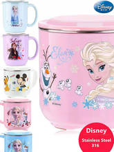 Copo com água de aço inoxidável da disney, copo para água de meninos, meninas, mickey mouse, frozen, copo de água para crianças, estudantes, marvel, sofia, garrafa de água para bebê 2024 - compre barato