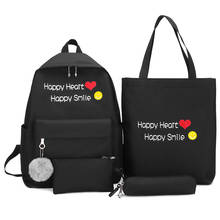 4 pieces / set Women School Canvas Backpacks schoolbag for teens girls student book Bag boys schoolbag Bolsas Mochilas Backpack 2024 - buy cheap