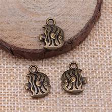 WYSIWYG 10pcs 15x11mm Vintage Small Fish Charms For Jewelry Making Antique Bronze Color Tropical Fish Charms 2024 - buy cheap