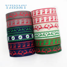YJHD 0022 16mm 10 yards Christmas printed grosgrain ribbon packaging design, DIY accessories handmade materials 2024 - buy cheap