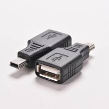 Новый F/M USB 2,0 разъем для Micro / Mini USB B 5-контактный штекер хост-адаптер OTG конвертер разъема до 480 Мбит/с 2024 - купить недорого