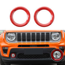 Cubierta de luz antiniebla delantera para coche, pegatina embellecedora de decoración de lámpara de niebla para Jeep Renegade 2019 2020 ABS, accesorios exteriores de coche cromados 2024 - compra barato